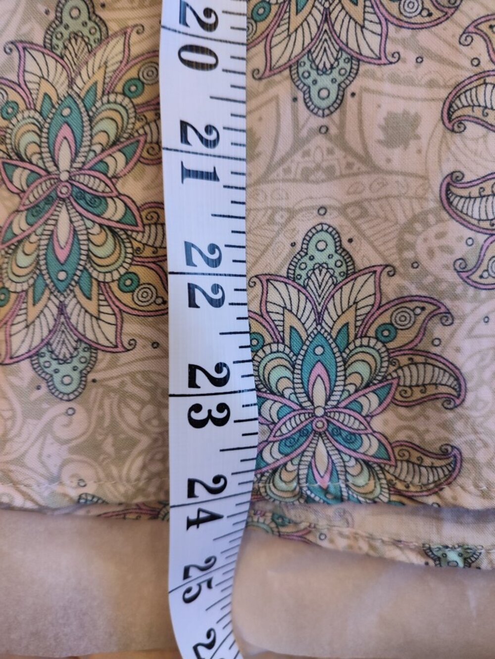 EUC Lost in Lunar Paisley Rayon Boho Blouse Ruffle V-Neck Tassel Tie Top S - Picture 7 of 9